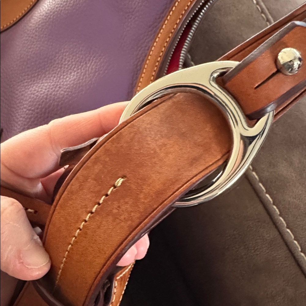 Dooney & Bourke Purple Harrison Shoulder Bag - Picture 3 of 5